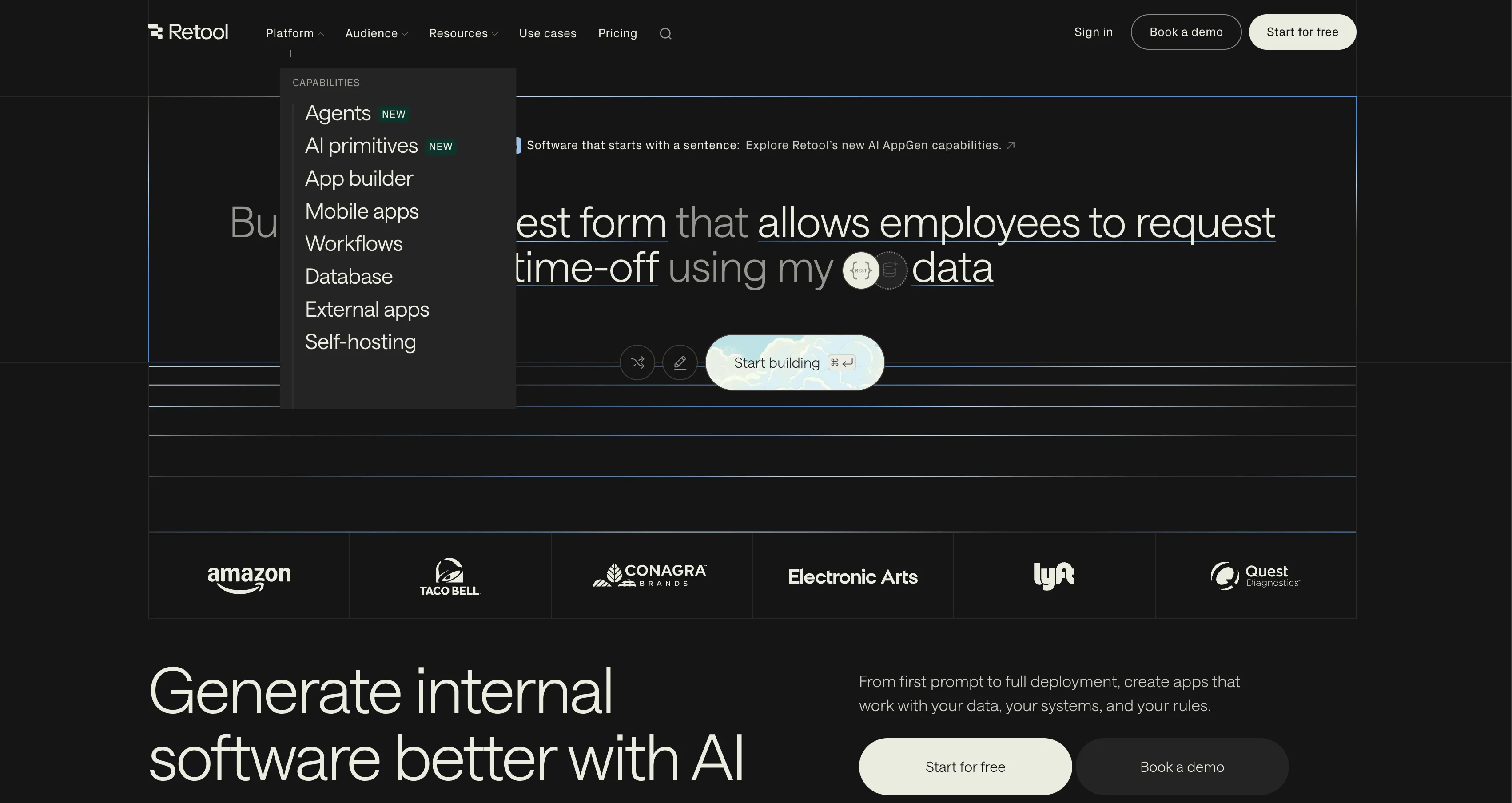 Retool's new AI-heavy positioning